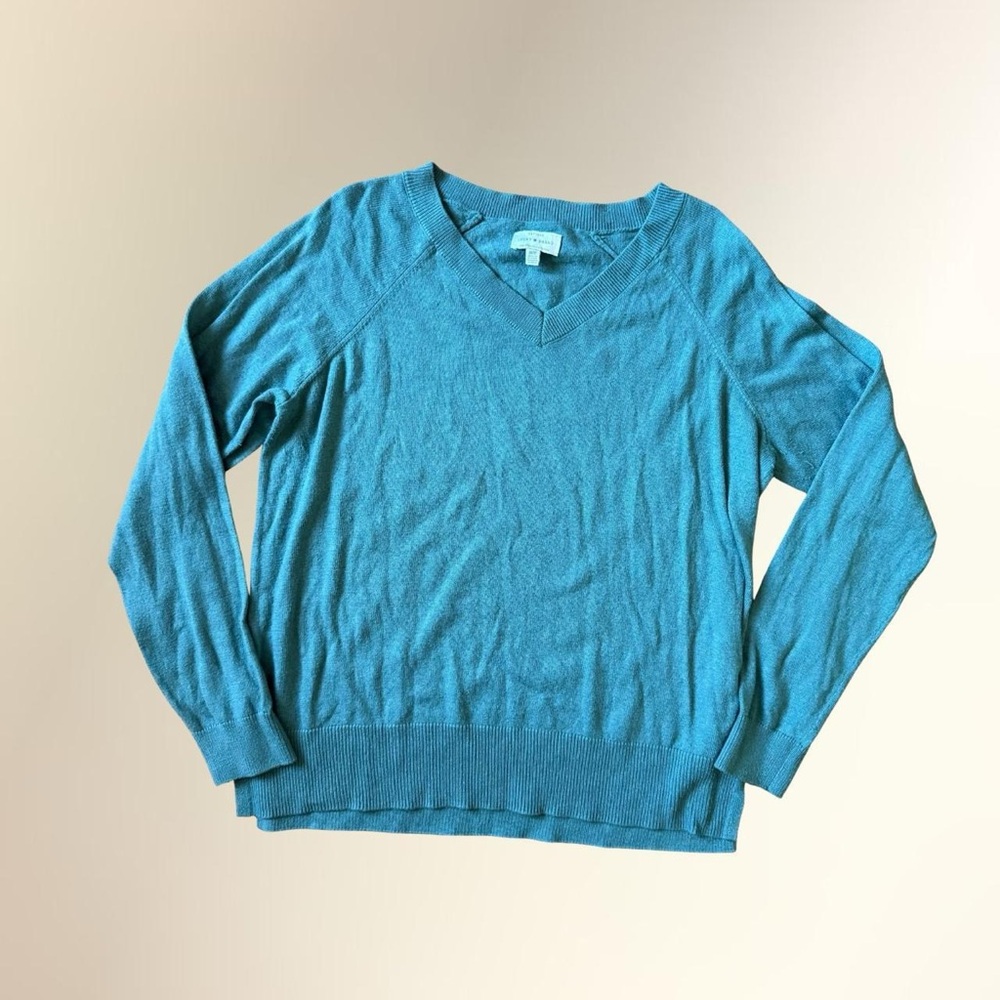 Lucky Brand Teal V-Neck Sweater